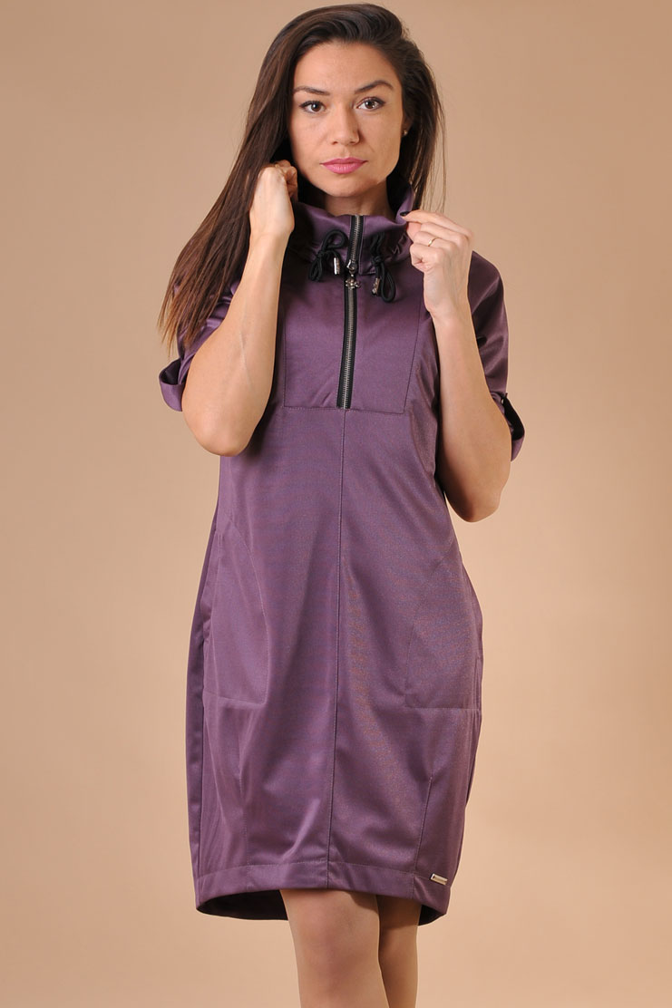 Loose-fitting dress in purple Rubin
