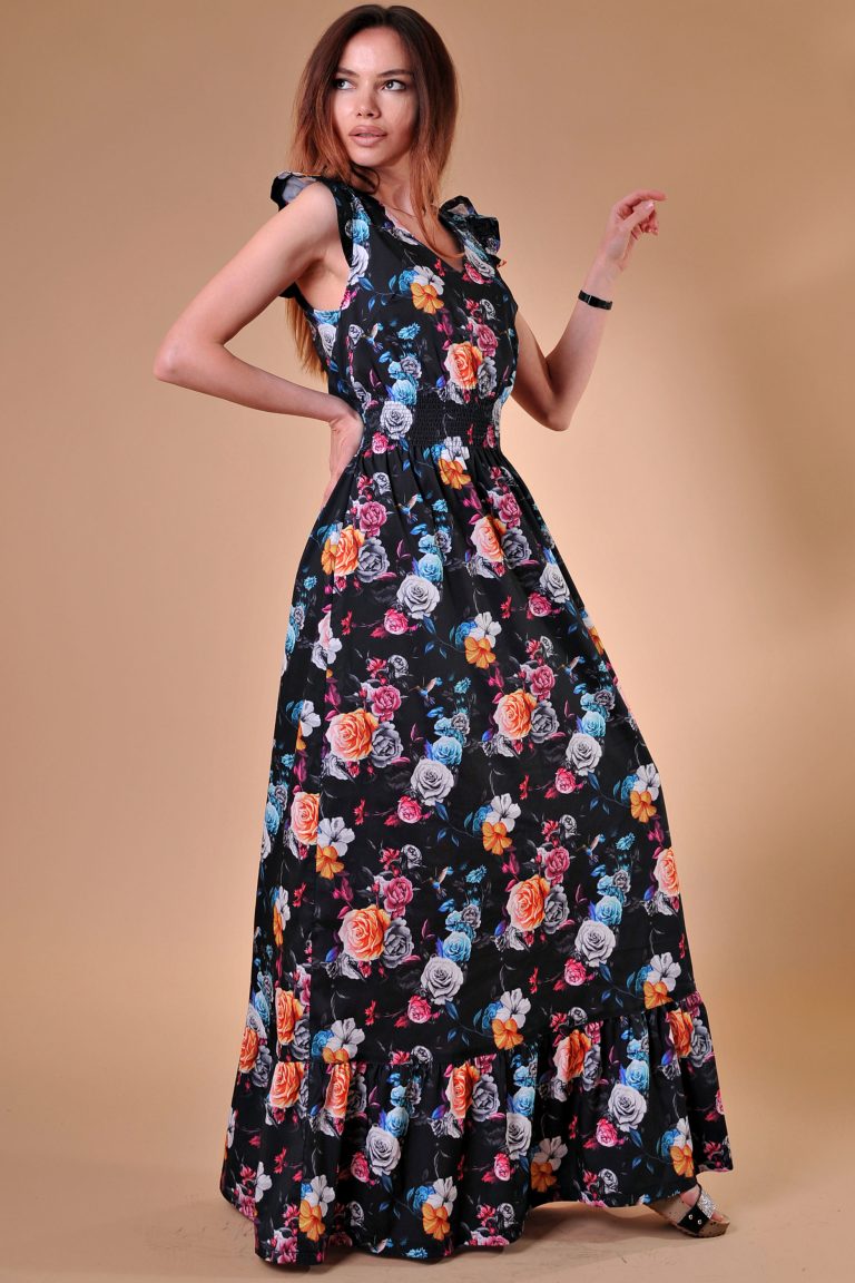 Long summer dress Avia on a black base